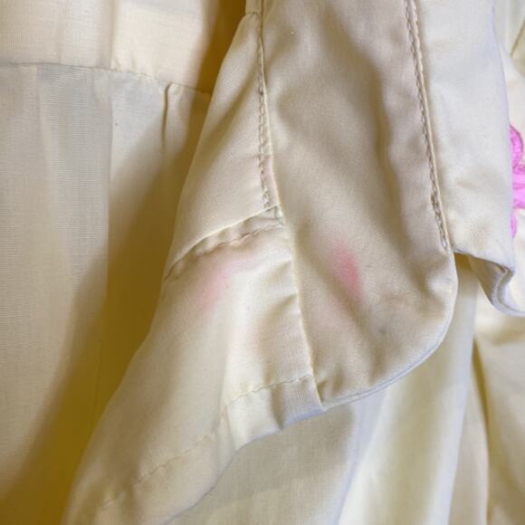 Vintage Tanya Loungewear Yellow Short Sleeve Button Down Pajama Dress Sz XL - Picture 4 of 13